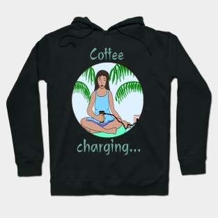 Coffee charging girl Hoodie